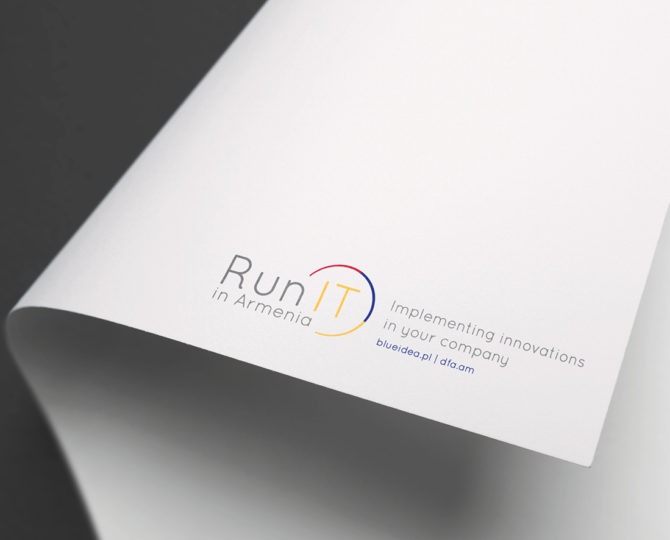 Identyfikacja wizualna oraz logotyp dla projektu Run IT in Armenia