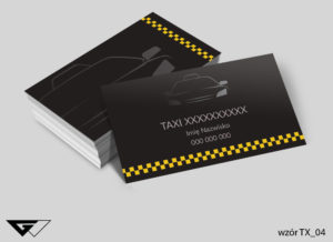 Wizytówki taxi lakier UV - gotowy wzór